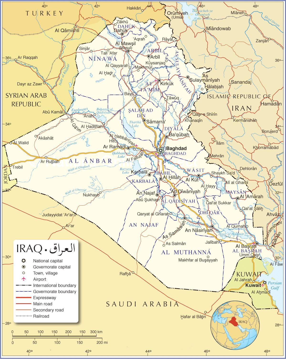 Harta Irak drumuri