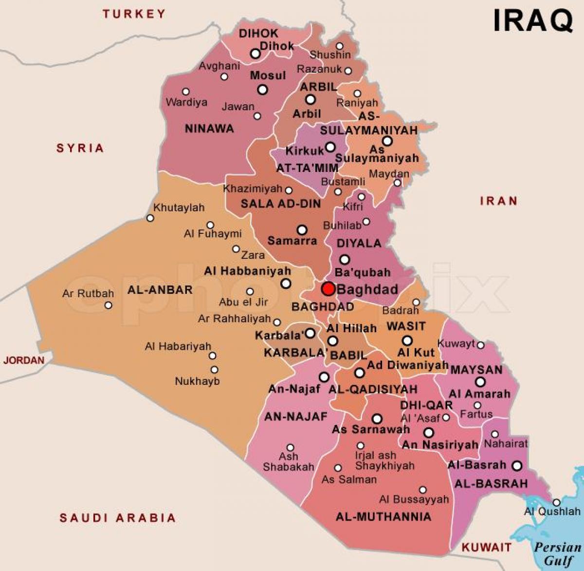Harta Irak membre