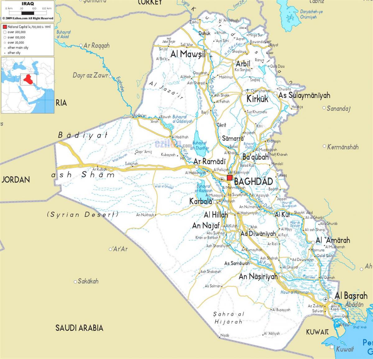 Harta Irak râu