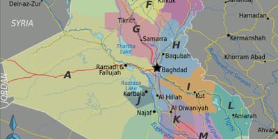 Harta Irak regiuni